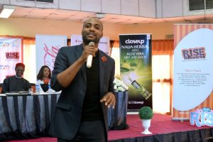 Guest Speaker Okechukwu Ofili of Okada Books delivering his speech at the #IYD2016NG event. 18. Mr. Kunle Afolayan, responding to questions while Nkemdilim Begho, Okechukwu Ofili and Mr. Kunle Soriyan looks on at the #IYD2016NG event.