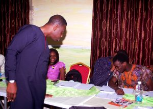 TNSLP Facilitator, Mr. Olakunle Soriyan supervising a class exercise during The Nigerian Student Leaders Program Boot Camp. #NSLP2016