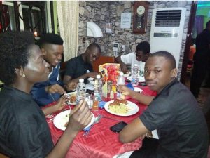 Some Fellows of The Nigerian Student Leaders Program 2016 having Lunch. #NSLP2016